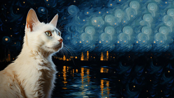 Картинка рисованное животные +коты нейросети графика нейроарт ai art нейронные сети рисунки нейро искусство