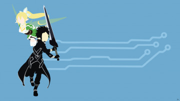 Картинка аниме sword+art+online эльфы кирито