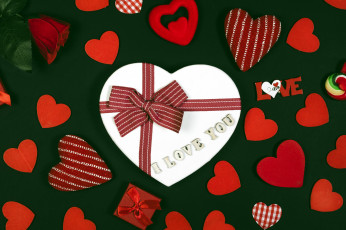 Картинка праздничные день+святого+валентина +сердечки +любовь подарок сердечки
