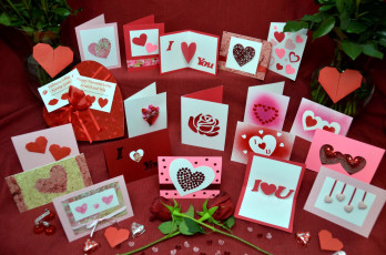 Картинка праздничные день+святого+валентина +сердечки +любовь открытки признание