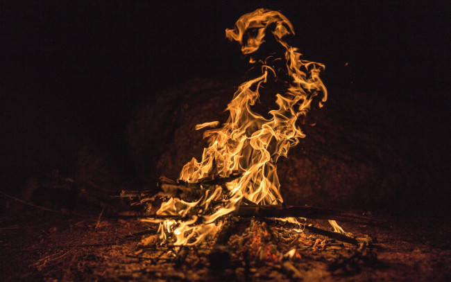 Обои картинки фото природа, огонь, костер, пламя