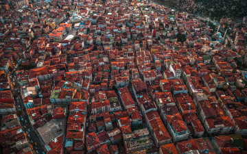 Картинка города стамбул+ турция городской вид стамбул крыши домов с высоты птичьего полета
