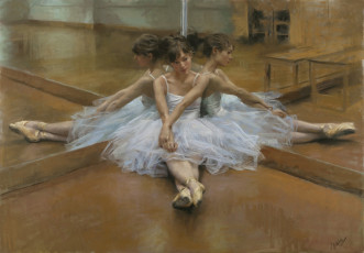 Картинка рисованные люди отражения балерина