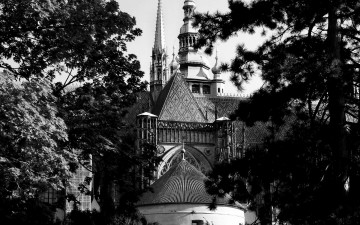 Картинка города прага Чехия черно-белое фото