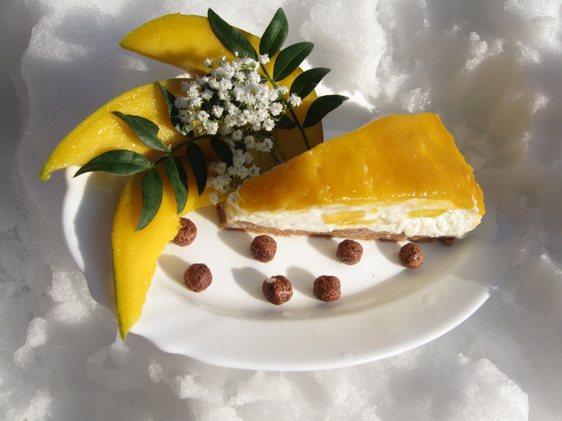 Обои картинки фото автор, varvarra, еда, пирожные, кексы, печенье, пирожное, ломтики, манго