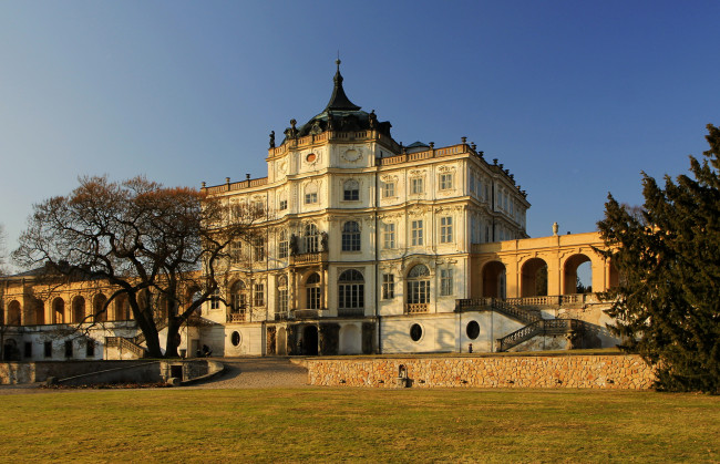 Обои картинки фото czech, republic, castle, ploskovice, города, дворцы, замки, крепости, парк, замок