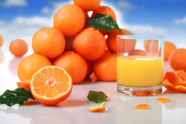 Обои картинки фото еда, напитки, сок, апельсины