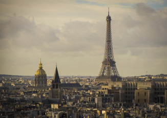 Картинка города париж+ франция башня панорама