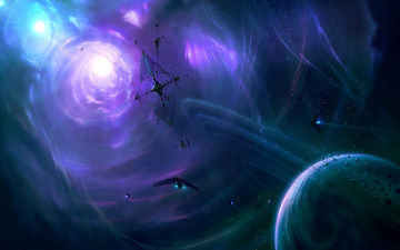 Картинка фэнтези космические+корабли +звездолеты +станции планеты корабль космический космос