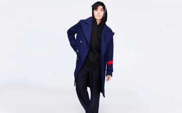 Картинка мужчины hou+ming+hao актер пальто капюшон