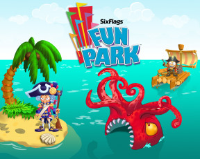 Картинка видео игры six flags fun park