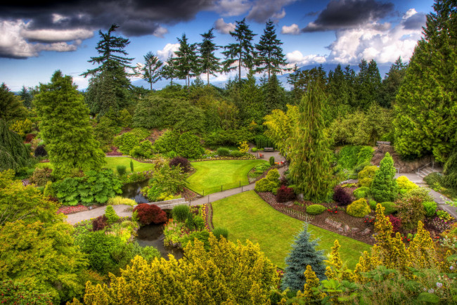 Обои картинки фото природа, парк, queen, elizabeth, garden, vancouver, канада