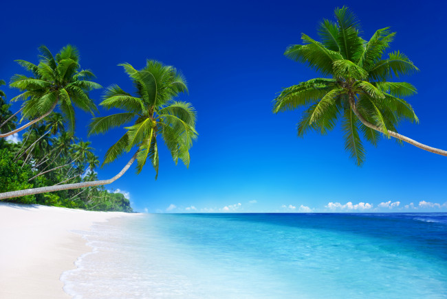 Обои картинки фото природа, тропики, берег, остров, океан, солнце, море, песок, пляж