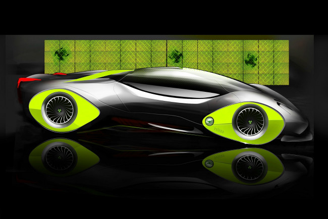 Обои картинки фото bizzarrini veleno concept 2030, автомобили, 3д, veleno, bizzarrini, futuristic, supercar, 3d, 2030, concept
