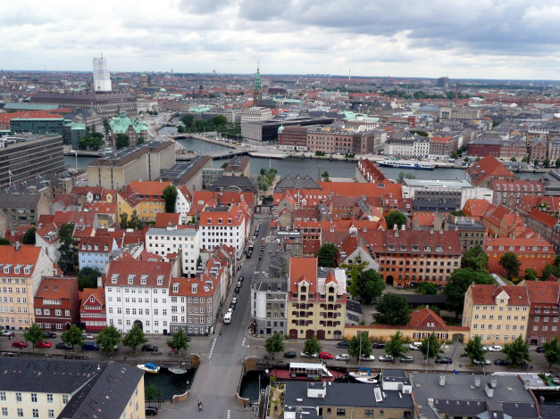 Обои картинки фото города, копенгаген , дания, панорама