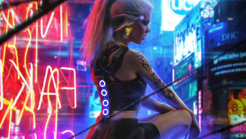 Картинка cyberpunk+2077 видео+игры девушка красивая супер секси няша нежная классная модница лапочка мадам