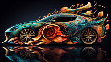 Картинка автомобили 3д нейросети графика автомобиль