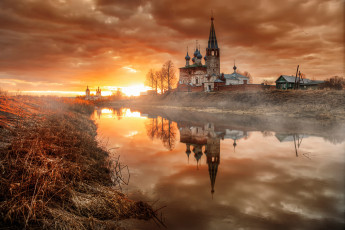 Картинка города -+православные+церкви +монастыри россия храм рассвет утро апрель дунилово село