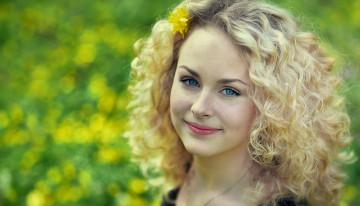 Картинка девушки -unsort+ лица +портреты лицо блондинка кудри весна свет красавица милая улыбка цветок голубоглазая солнечная настроение