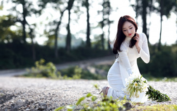 Картинка девушки -unsort+ азиатки девушка азиатка цветы