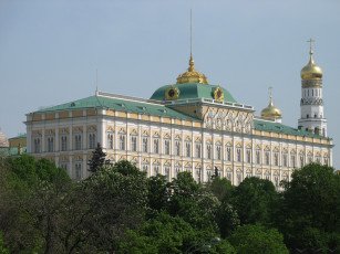 обоя большой кремлевский дворец, города, москва , россия, кремль, москва, большой, кремлевский, дворец