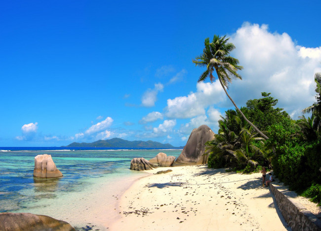 Обои картинки фото природа, тропики, море, отдых, остров, пляж, пальмы