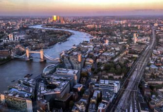обоя города, лондон , великобритания, панорама