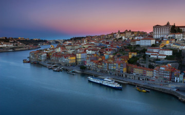 Картинка города порту+ португалия река