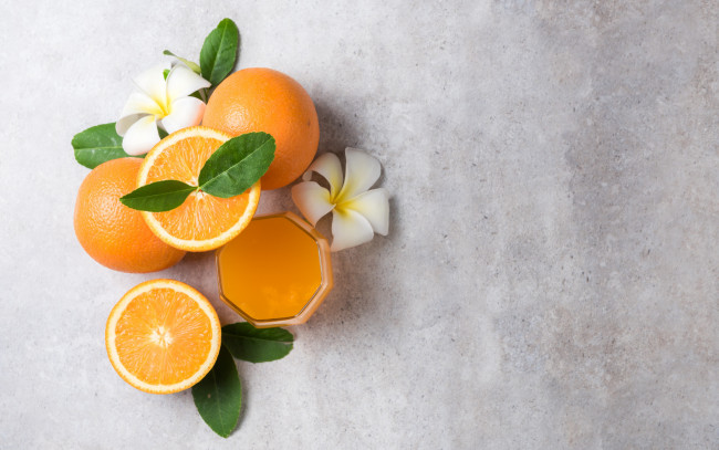 Обои картинки фото еда, цитрусы, плюмерия, сок, апельсины