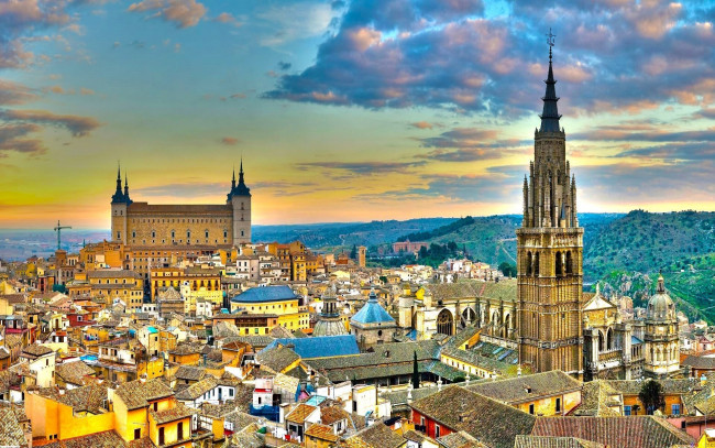 Обои картинки фото города, толедо , испания, панорама