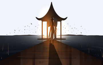 Картинка аниме mo+dao+zu+shi вэй усянь озеро беседка