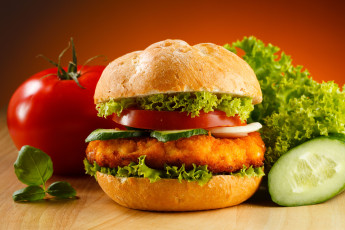 Картинка еда бутерброды гамбургеры канапе fast food гамбургер помидор огурец