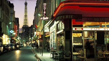 обоя города, париж, франция, улица, кафе
