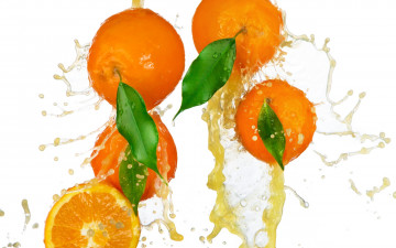 Картинка еда цитрусы апельсин брызги