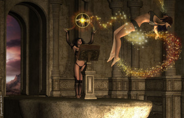 Картинка 3д графика fantasy фантазия магия девушки