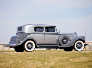 обоя автомобили, классика, 1933г, pierce-arrow, model, 836, club, sedan, серый