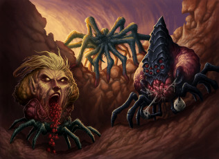 Картинка фэнтези существа чудовища пауки монстры