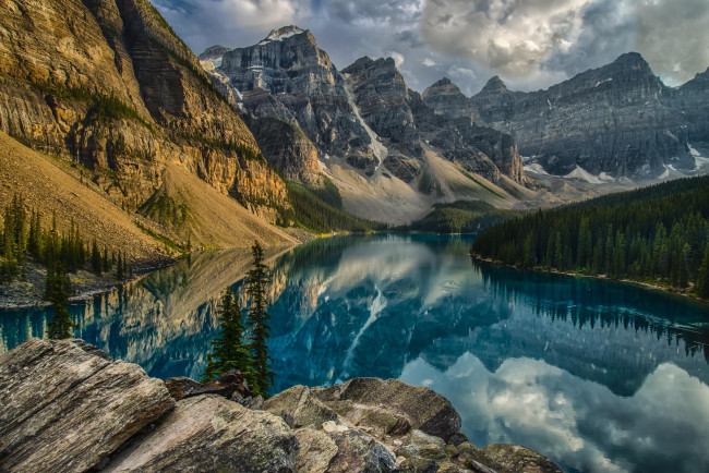 Обои картинки фото природа, реки, озера, горы, озеро, канада