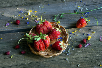 Картинка еда клубника +земляника ягоды крупная