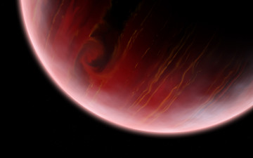 Картинка космос арт планета красная