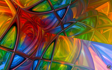 Картинка 3д графика fractal фракталы фон узор цвет