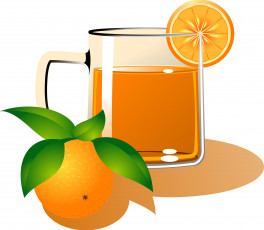 Картинка векторная+графика еда апельсин