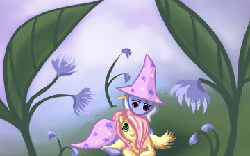 Картинка мультфильмы my+little+pony цветы пони фон