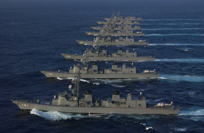 Обои картинки фото корабли, крейсеры,  линкоры,  эсминцы, murasame, типа, миноносцы, эскадренные, япония