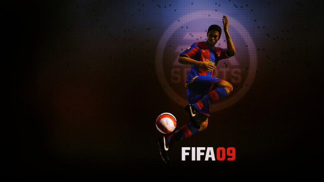 Обои картинки фото видео игры, fifa 09, футболист, мяч