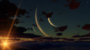 Картинка 3д графика atmosphere mood атмосфера настроения облака планеты