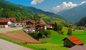 Картинка австрия тироль флирш города пейзажи