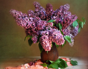 Картинка цветы сирень текстура букет ваза