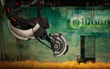 Картинка видео игры portal робот олень
