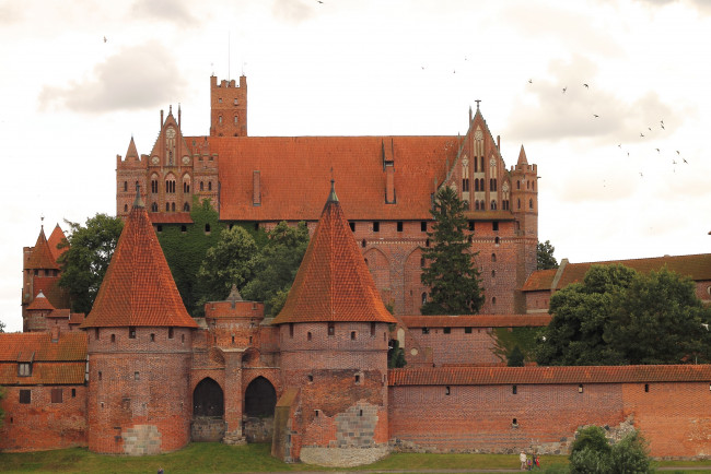 Обои картинки фото malbork, castle, польша, города, дворцы, замки, крепости, замок